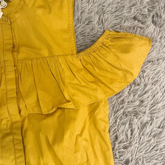 Cute Off The Shoulder Button Up - Picture 3 of 4